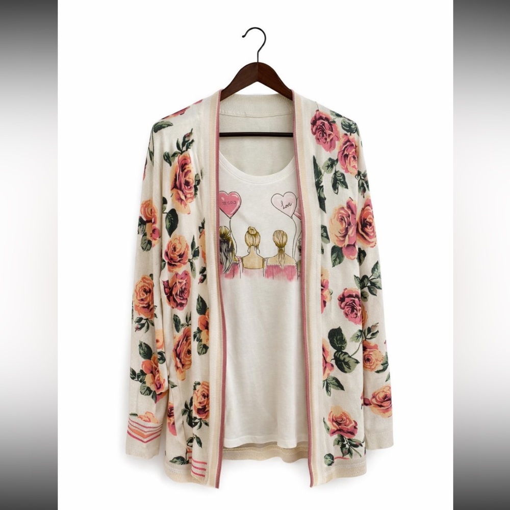Floral Women's Sweater with free Tee